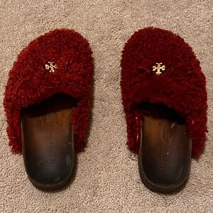 Tory Charm Mammouth Shearling Mules
